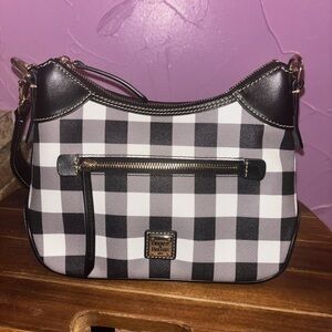 Dooney & Bourke Black and White Checkered Crossbody Bag